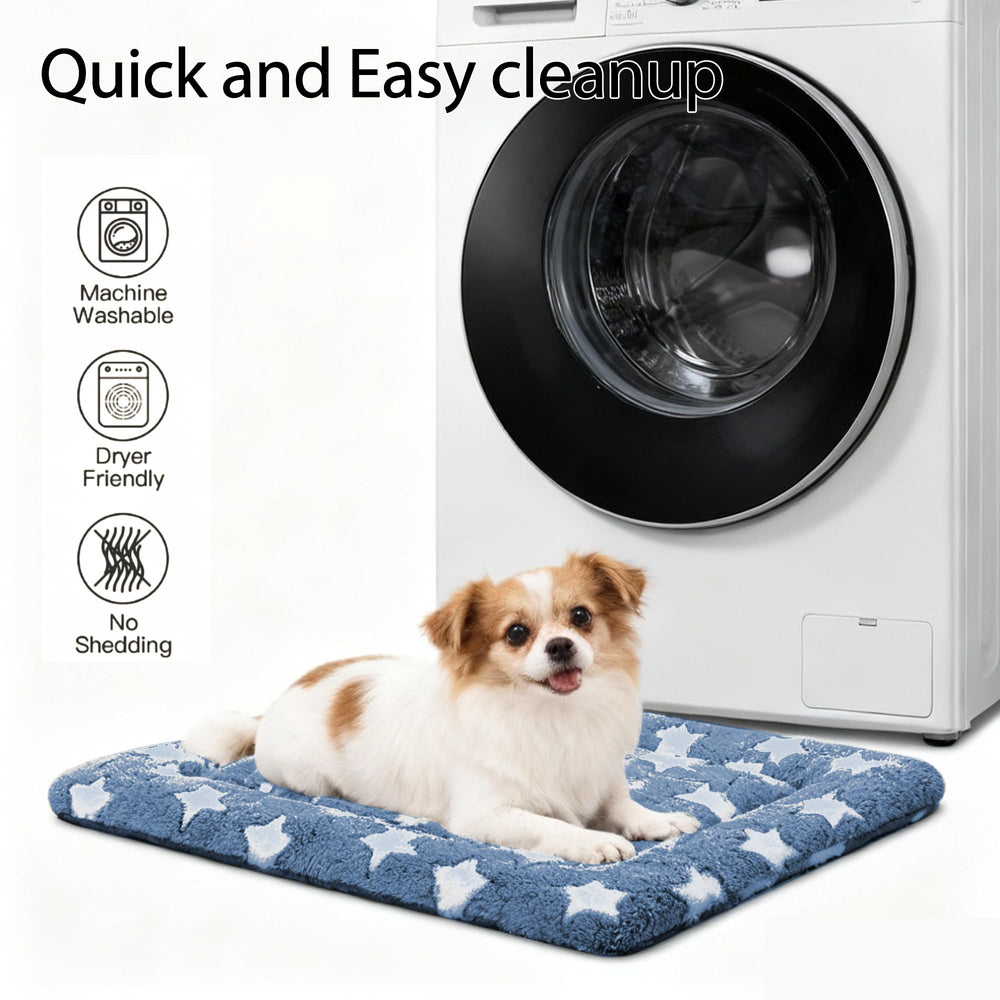 Fogkiss dog bed mat dark blue stars pattern adds stylish pet space