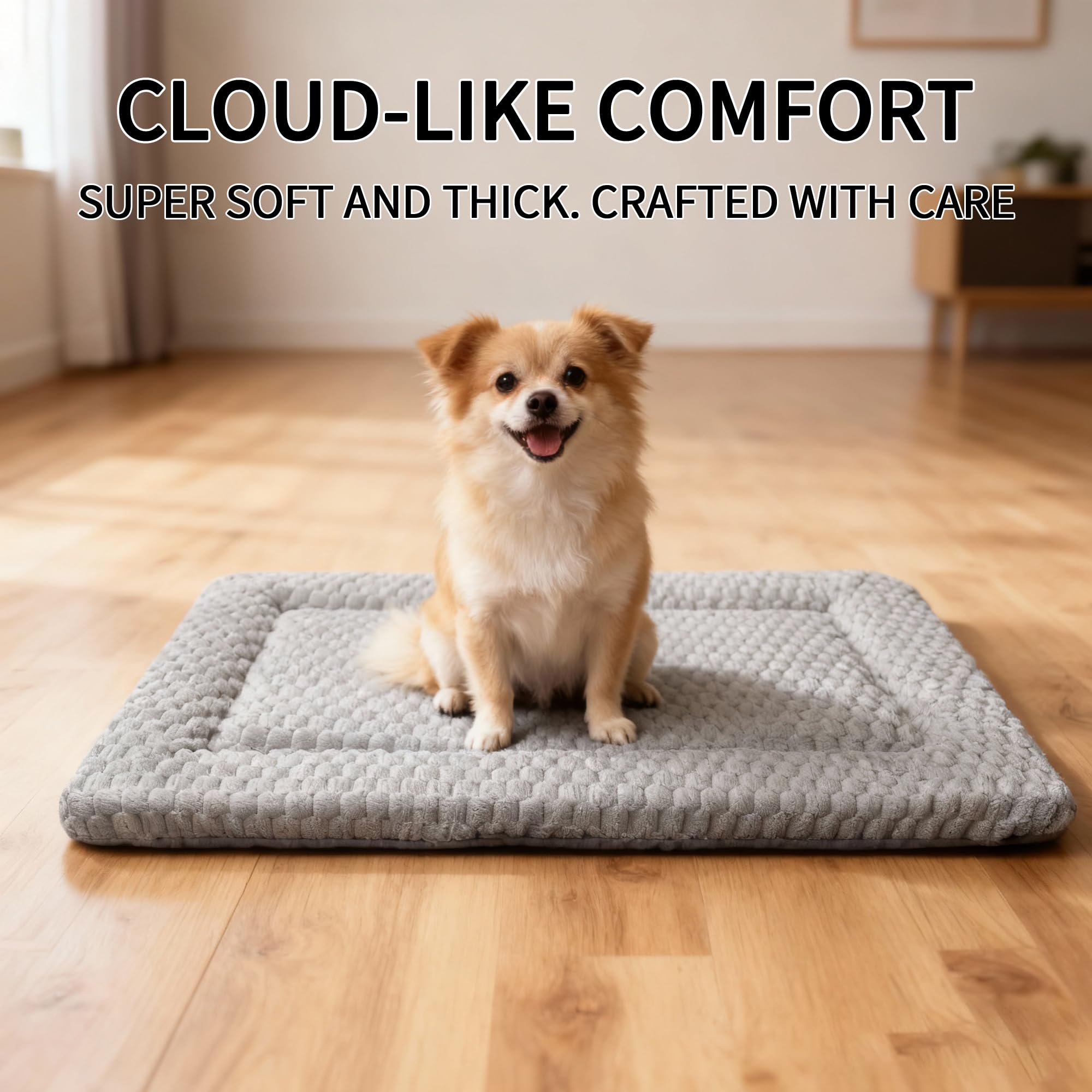 Fogkiss dog bed mat durable-edges resist wear for lasting use.