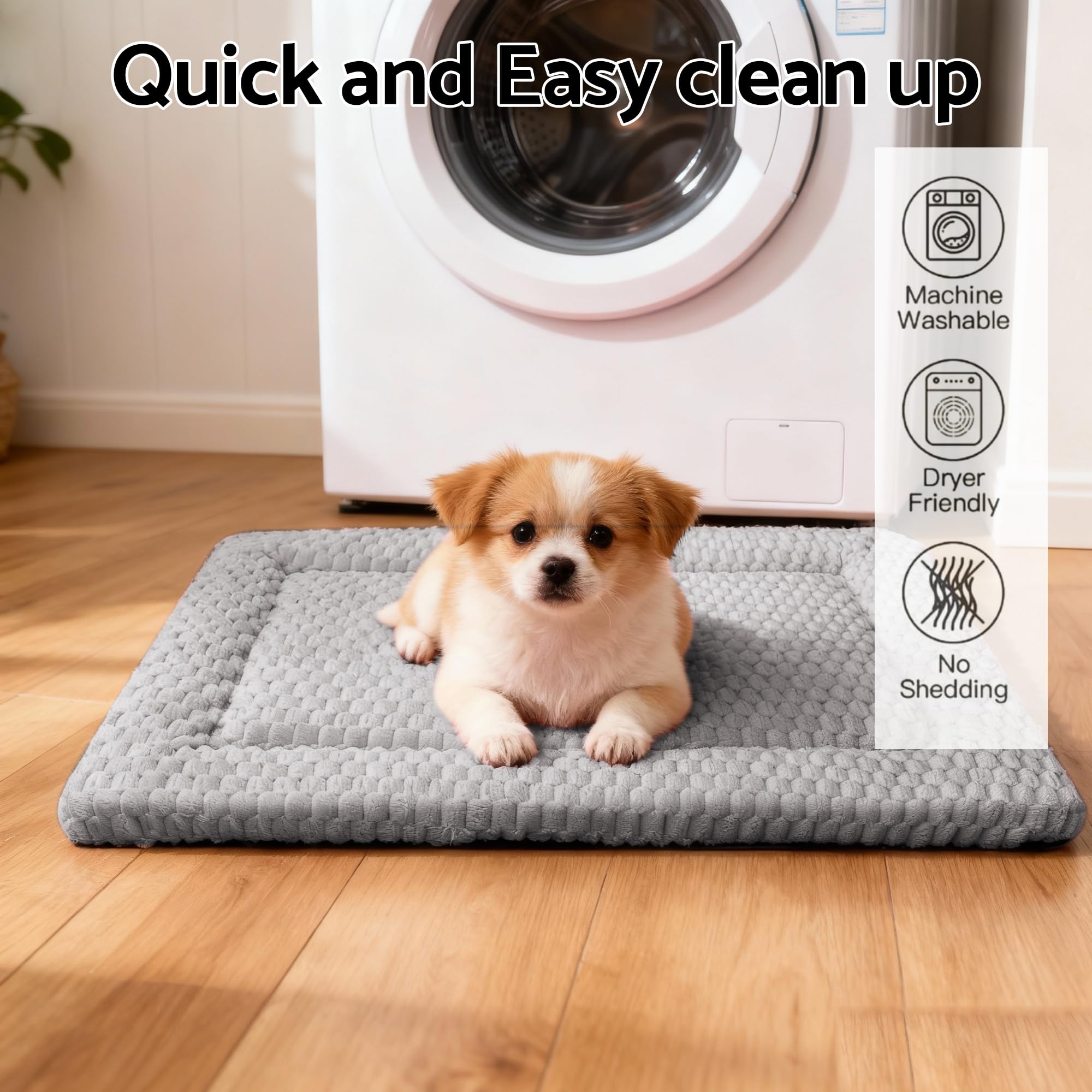 Fogkiss dog bed mat lightweight-portable allows easy relocation beside furniture.