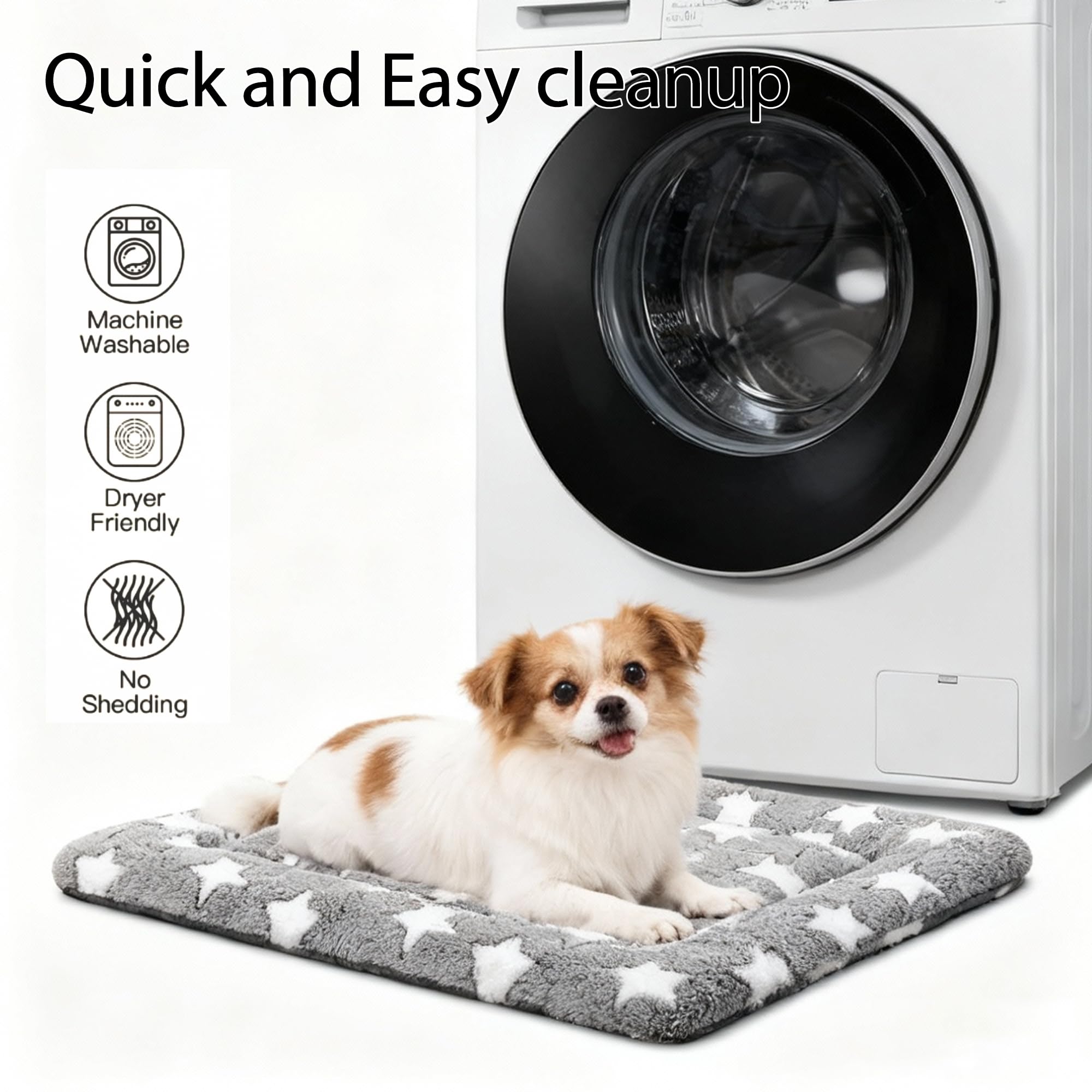 Fogkiss dog bed mat machine washable for easy cleaning.