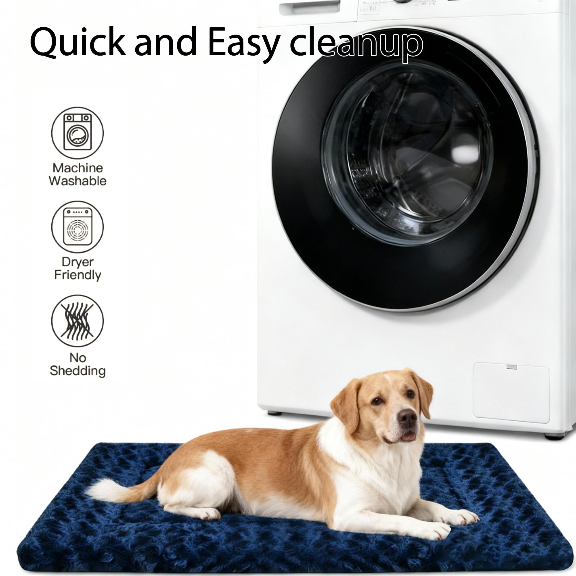 Fogkiss Dog Bed Mat non-slip bottom keeps mat in place