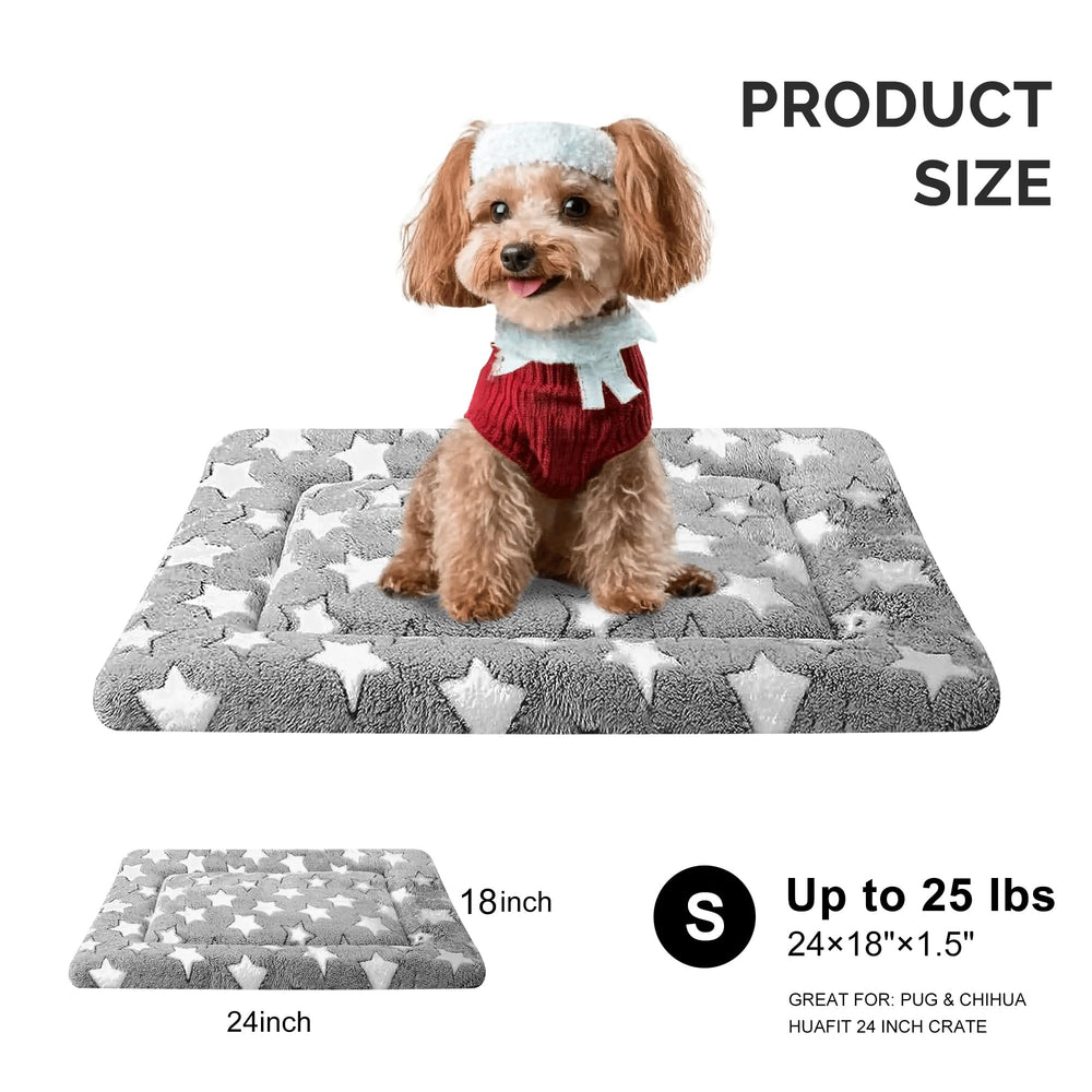Fogkiss dog bed mat non-slip bottom keeps crate placement stable.