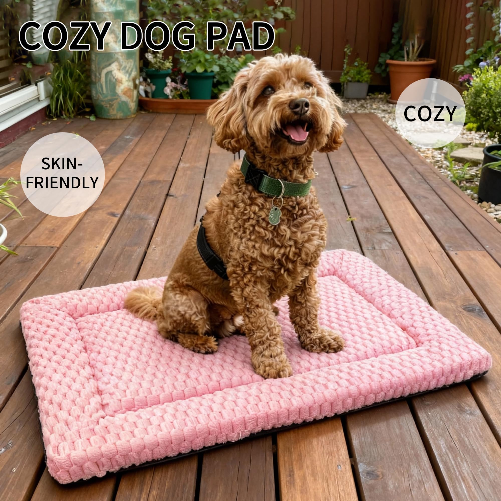 Fogkiss Dog Bed Mat reversible design showing warm plush and cooling fabric