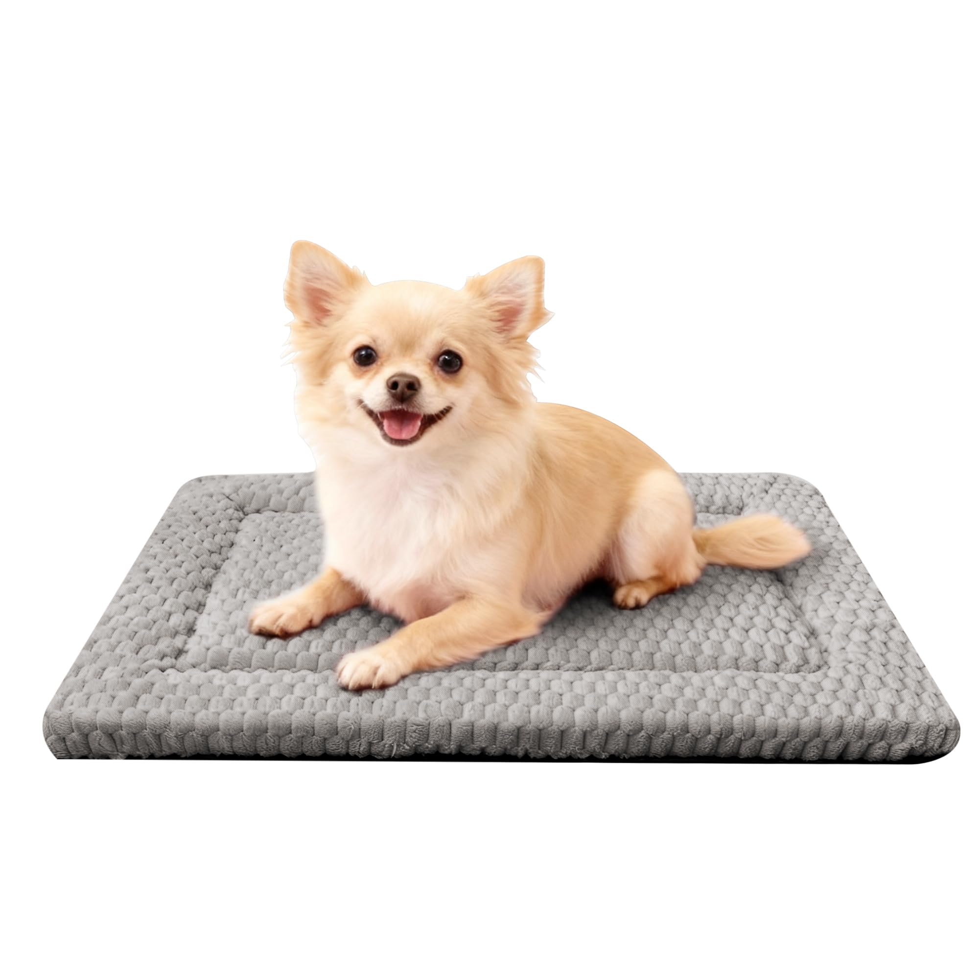 Fogkiss dog bed mat soft-fabric showcases plush comfort for crate lounging.