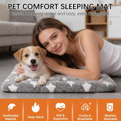 Fogkiss dog bed mat warm side offers cozy warmth for chilly days.
