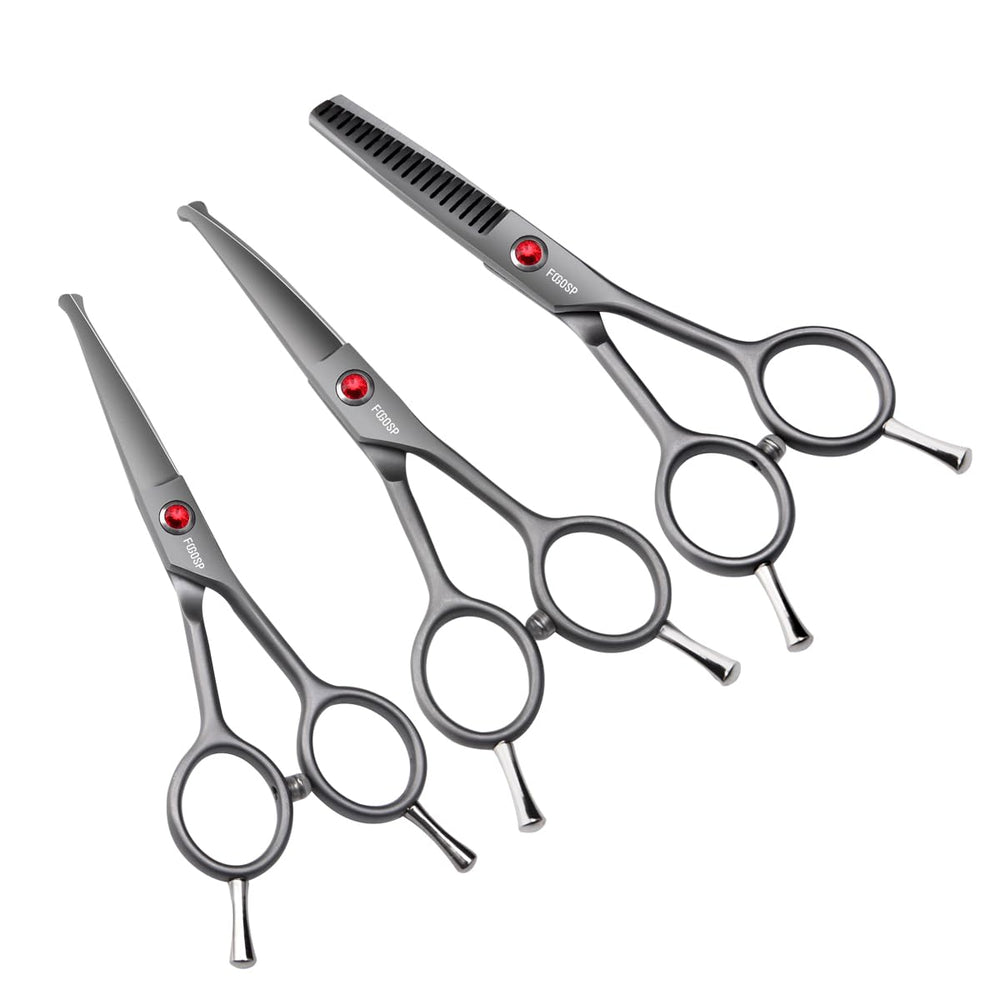 FOGOSP 4.5-inch curved dog grooming scissors for precise curved trimming in small pets.