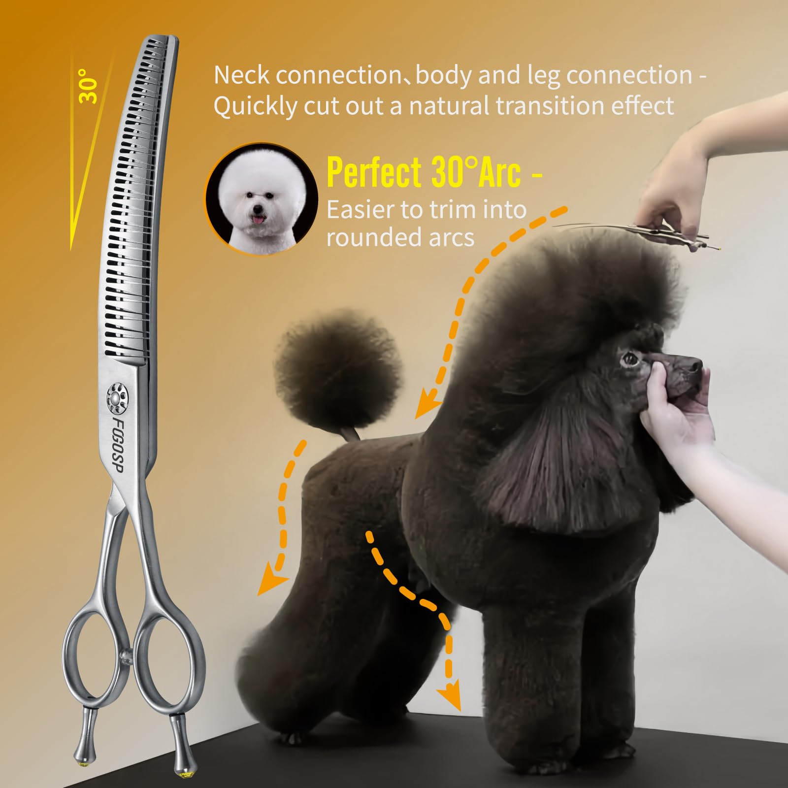 FOGOSP ergonomic handle design supports comfortable, reduced-wrist fatigue during long grooming sessions
