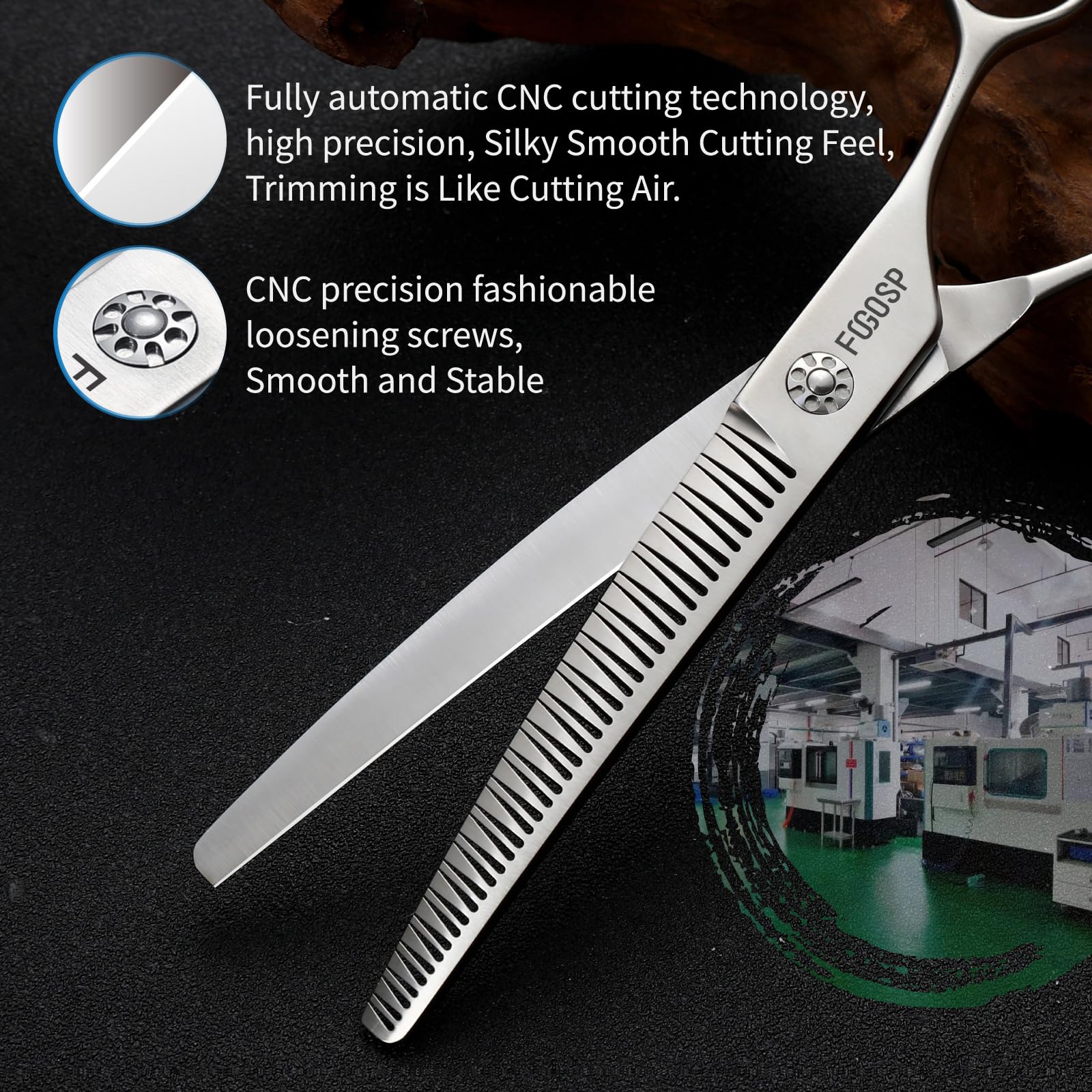 FOGOSP ergonomic handle, comfortable grip reduces wrist strain during long grooming sessions.