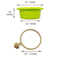 FOIBURELY anti-skid-ribs edge ensures safe, comfortable bathing for birds.
