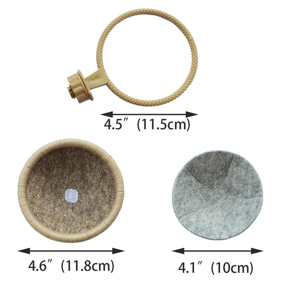 foiburely bird nest felt mat close-up highlights breathable, cozy felt cushion for resting.