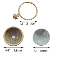 foiburely bird nest felt mat close-up highlights breathable, cozy felt cushion for resting.