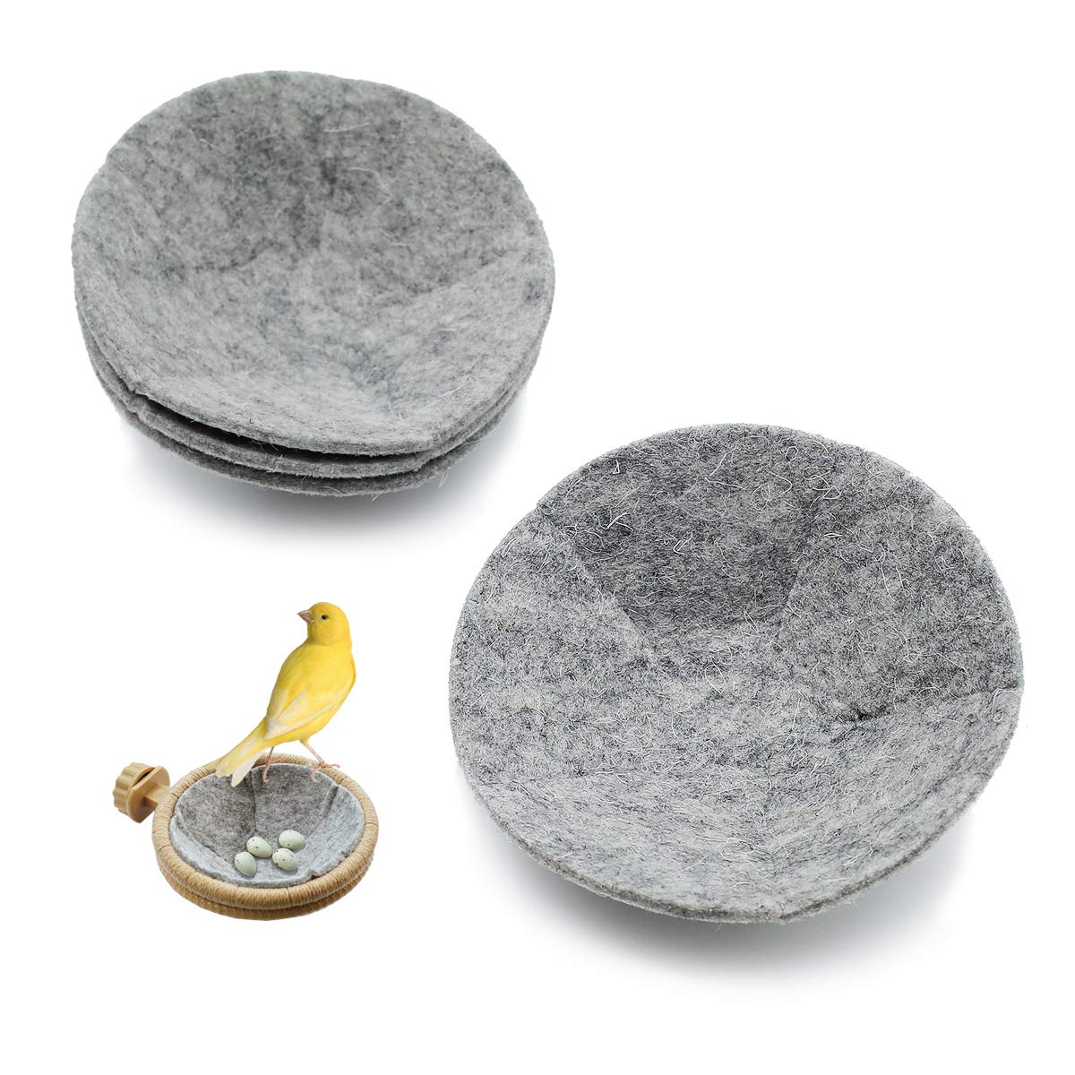 FOIBURELY Canary Finch Nesting Pads side view for cozy nesting warmth