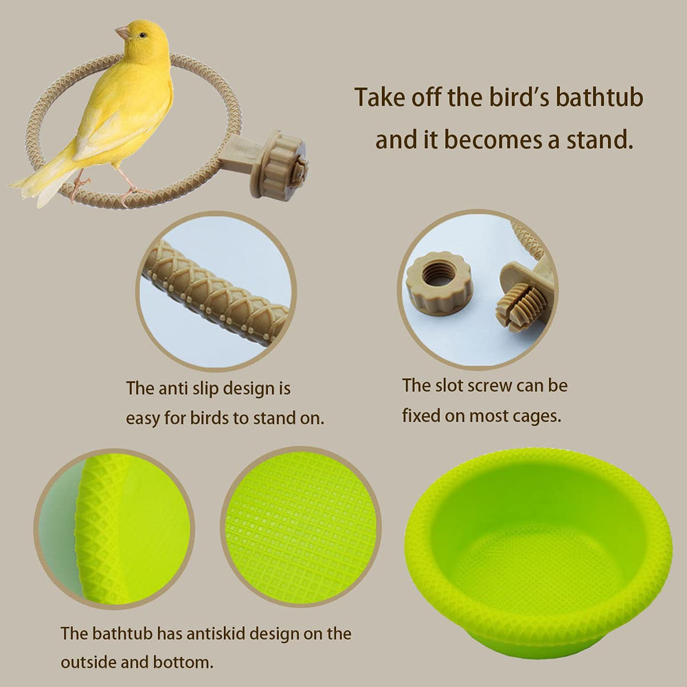 FOIBURELY detachable-perch-stand offers flexible setup for bath or perch.