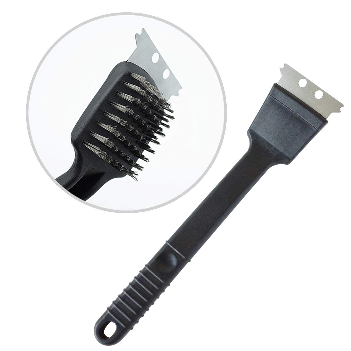 FOIBURELY stainless-steel brush head for easy cage cleanup and stain removal