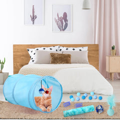 Foilswirl bell-balls-cat-toys adds gentle jingles to stimulate curiosity during solo or group play.