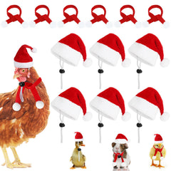 FOIMAS Christmas pet hat set front view for festive photos