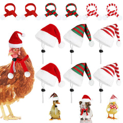FOIMAS Christmas Pet Hat Set mini Santa hats on small pets for festive photos