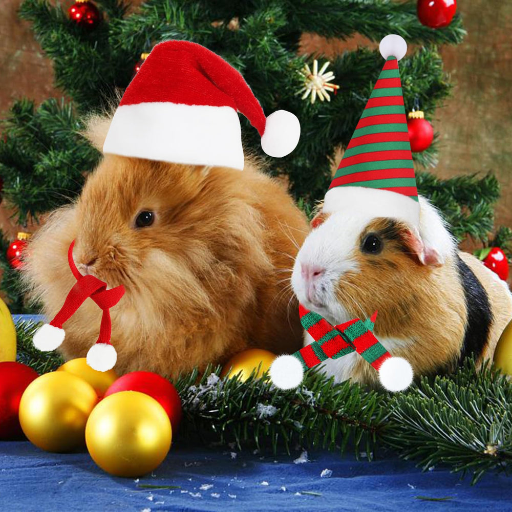 FOIMAS Christmas Pet Hat Set three-color options for holiday outfits