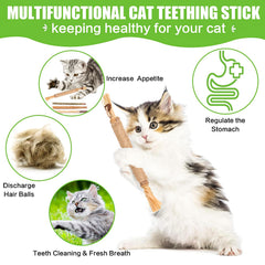 FOIMAS coated chew sticks with sisal rope, sturdy bite-resistant cat toy for daily fun