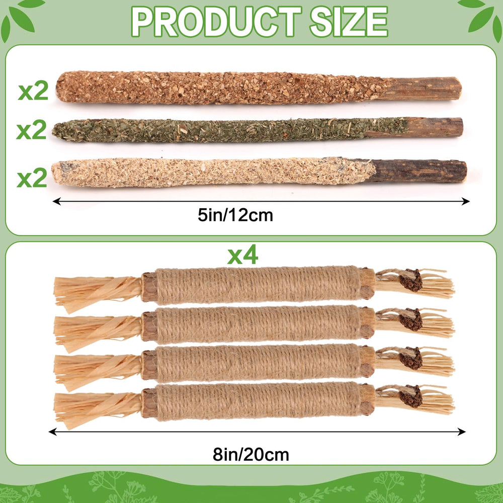 FOIMAS pack includes 6 coated sticks for extended chewing sessions indoors or outdoors