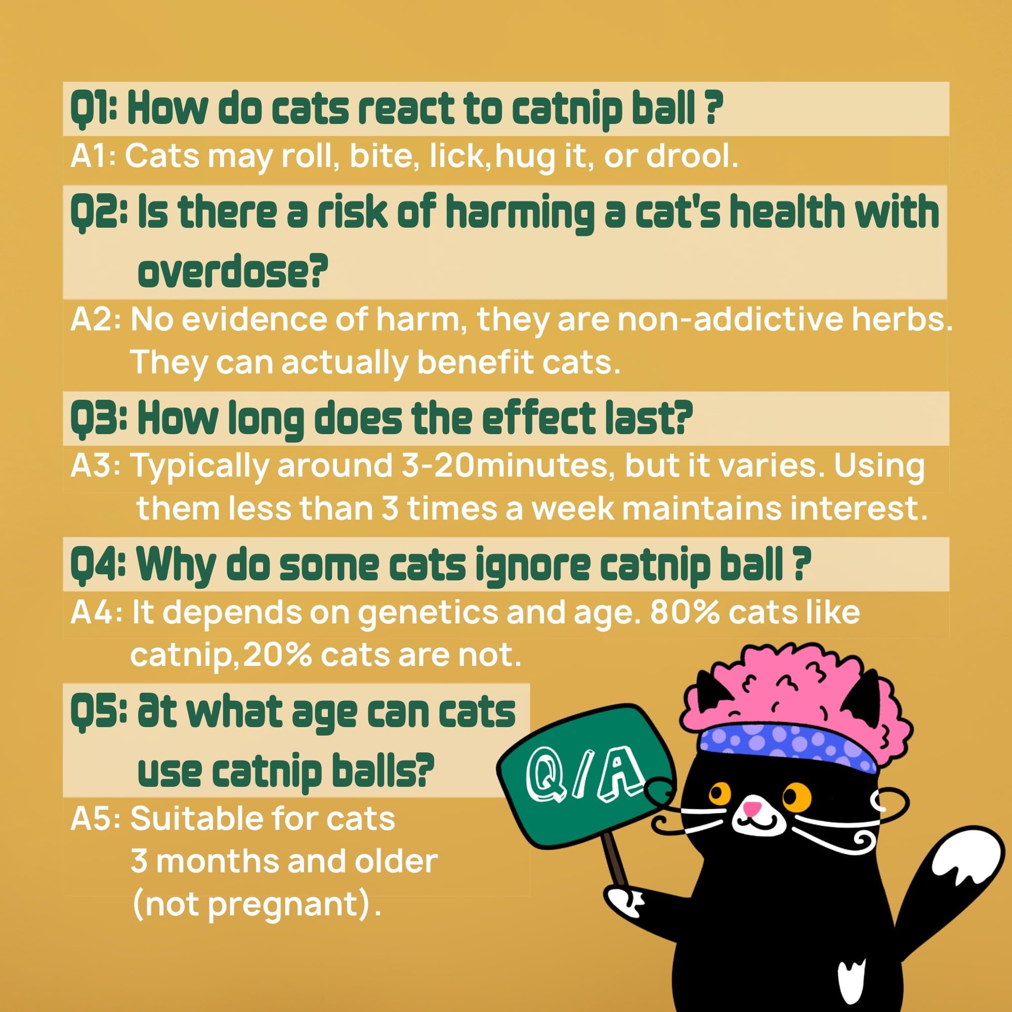 Fokauiwo catnip ball during car ride used to ease stress.