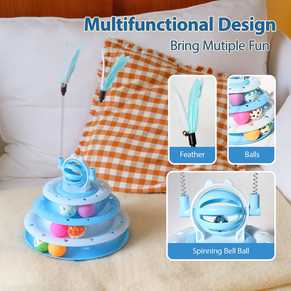 Fokauiwo interactive puzzle play highlights versatile cat toy use