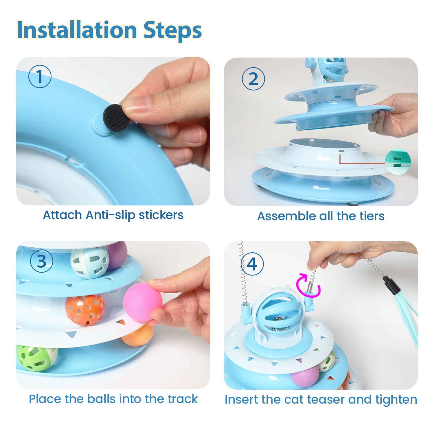 Fokauiwo non-slip base provides stable play on smooth floors