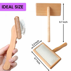Fokauiwo shedding brush for dogs & cats helps remove loose fur.