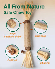 Fokauiwo cat toy shows big chew sticks encouraging rubbing and licking.