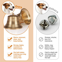 FOLKSMATE dog doorbell snap attachment for quick door setup.