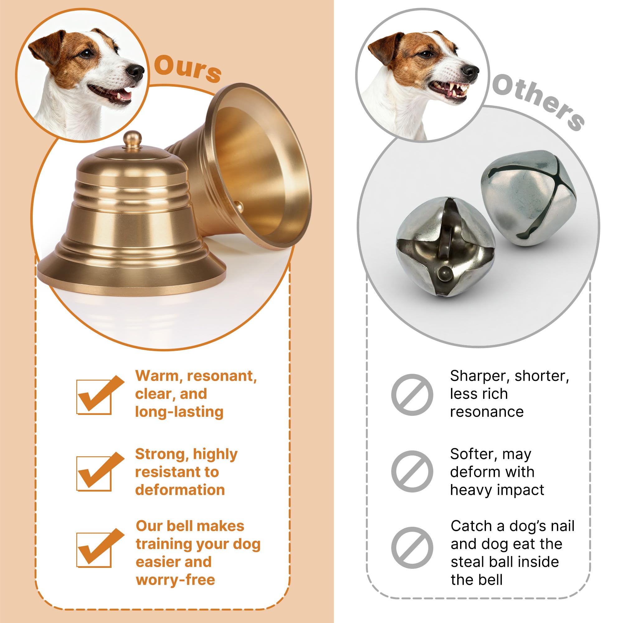 FOLKSMATE leather dog door bell packaged for quick setup and gifting