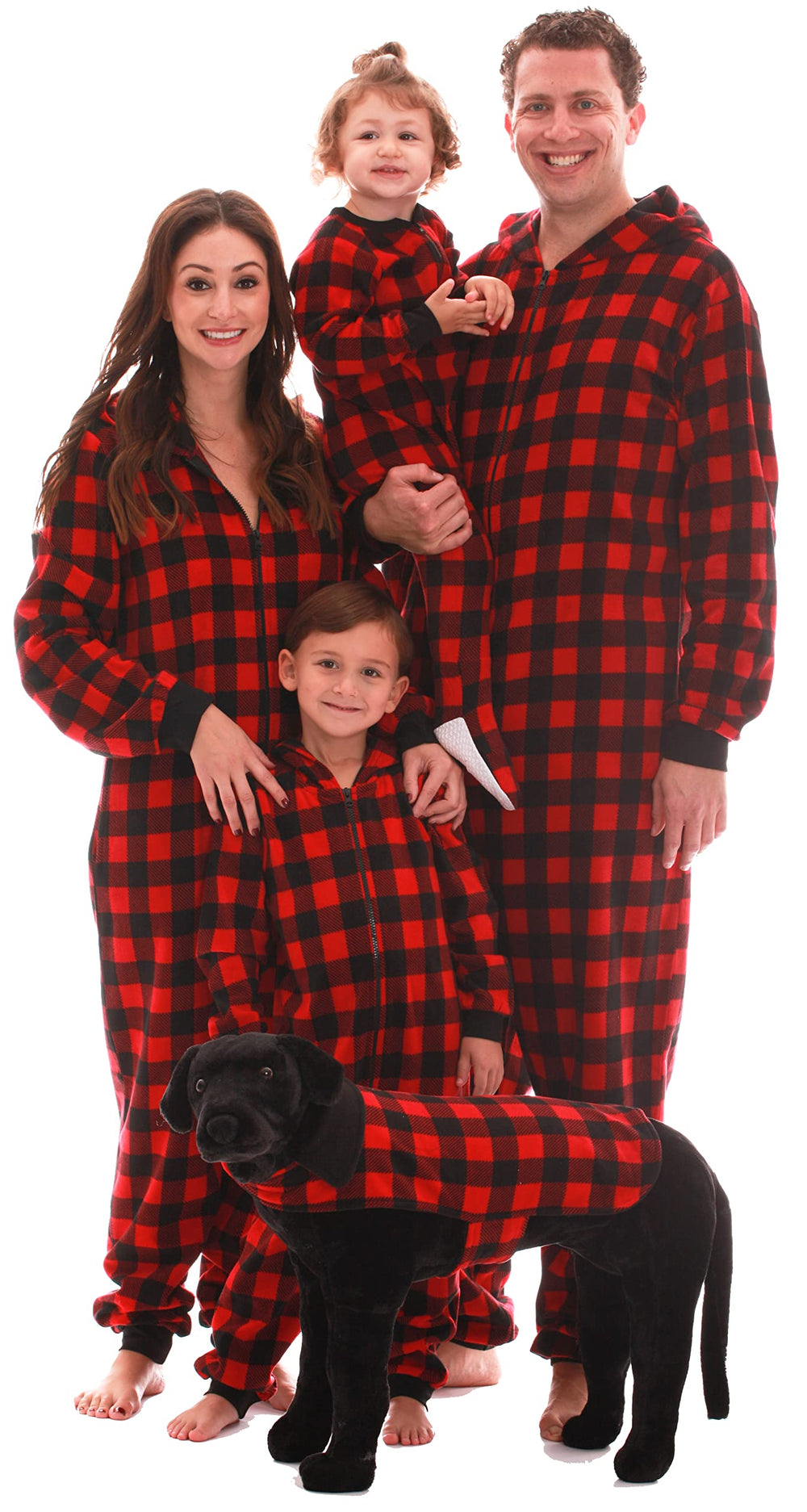 Followme buffalo plaid dog jacket front view for cozy outdoor warmth.