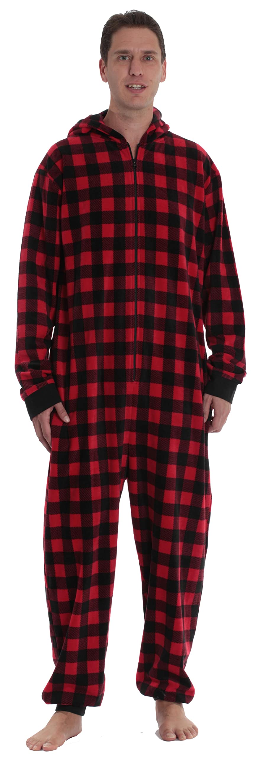 Followme buffalo plaid dog jacket worn by dog for a family-friendly look.