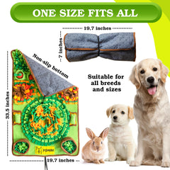 FOMINI Snuffle Mat hiding spots closeup highlighting puzzle pockets