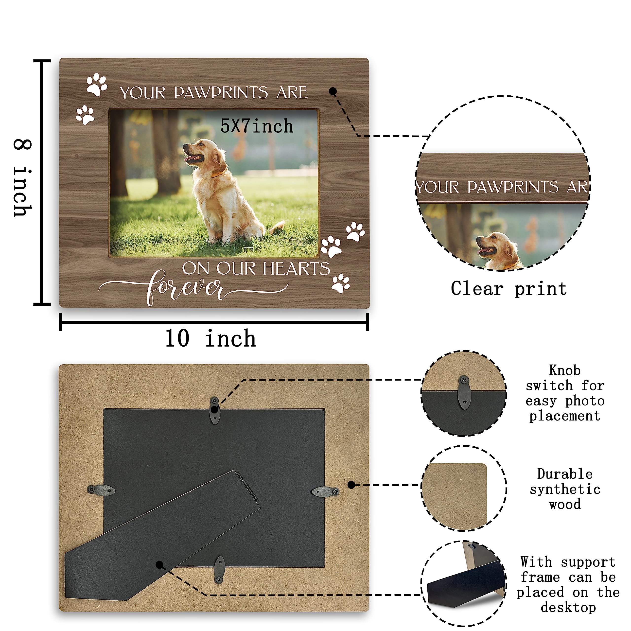 FONDCANYON pawprints memorial frame gift ready packaging for thoughtful remembrance.