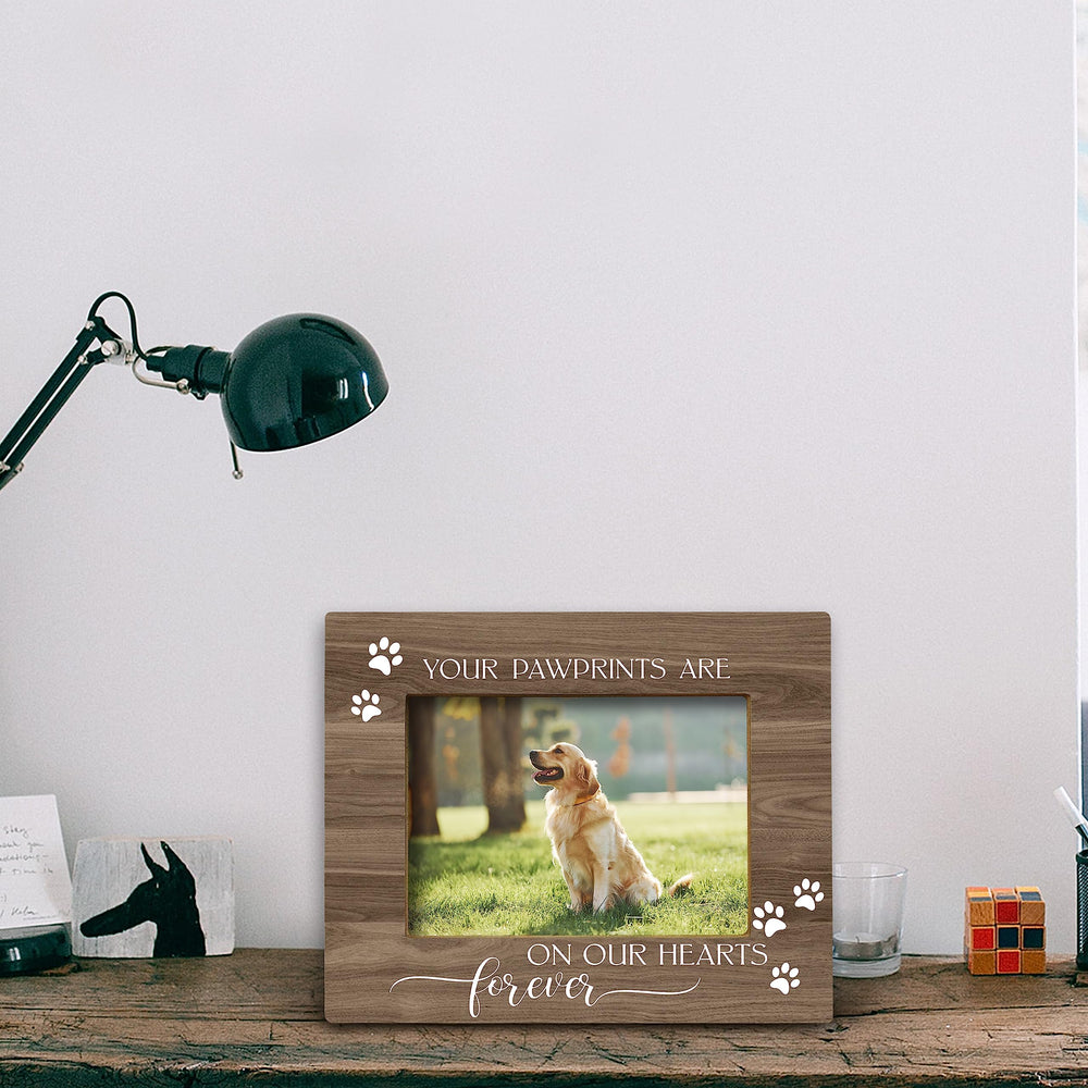 FONDCANYON pawprints memorial frame wall mount option for flexible display.