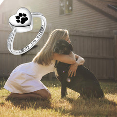 Fookduoduo carry-you-with-me urn ring on finger, intimate reminder of beloved pet
