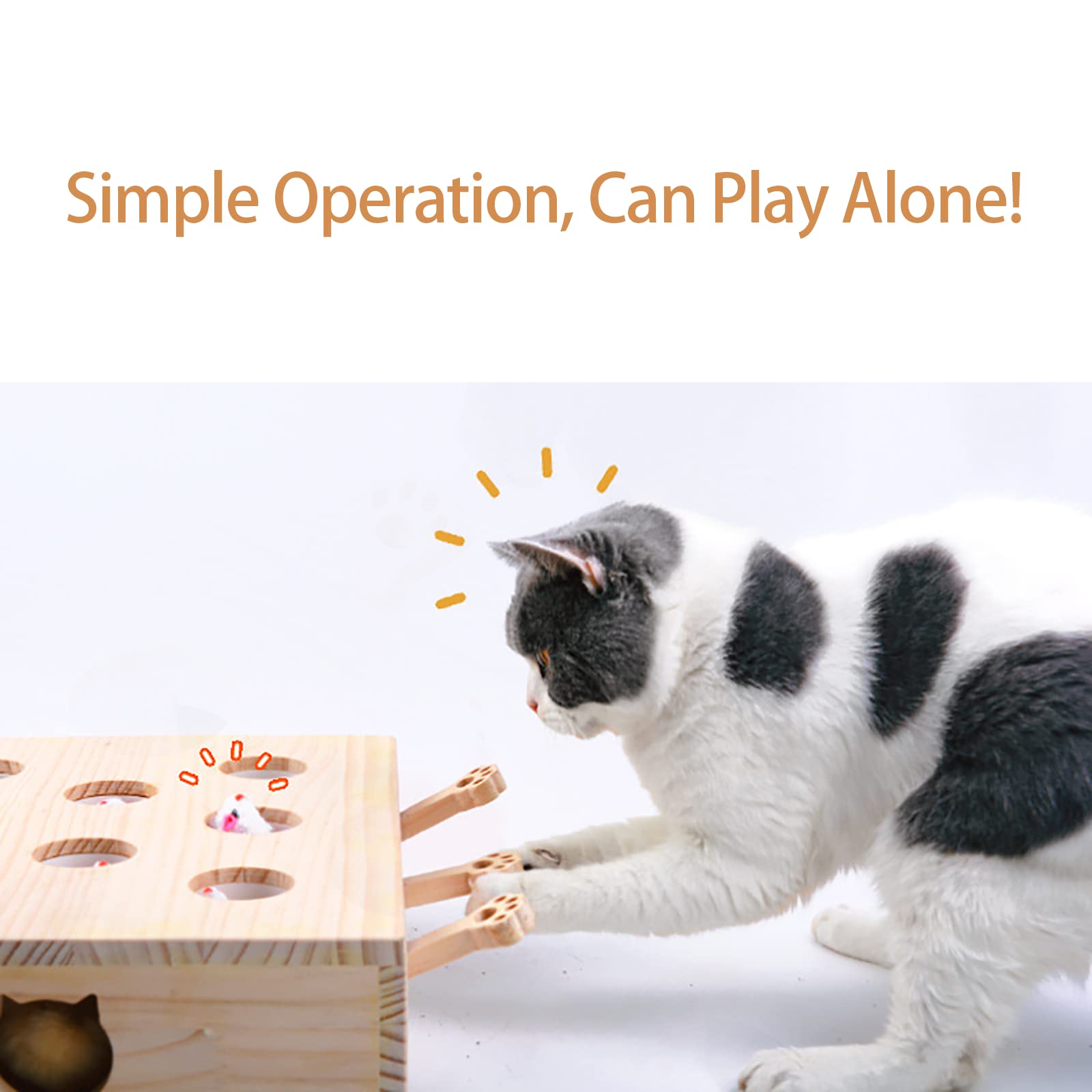 FOOPOMARY interactive toy in action with holes invites hunting instincts