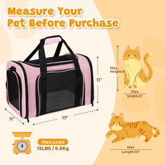 FOORLON Cat Carrier Soft side-loading design enabling easy access during vet visits.