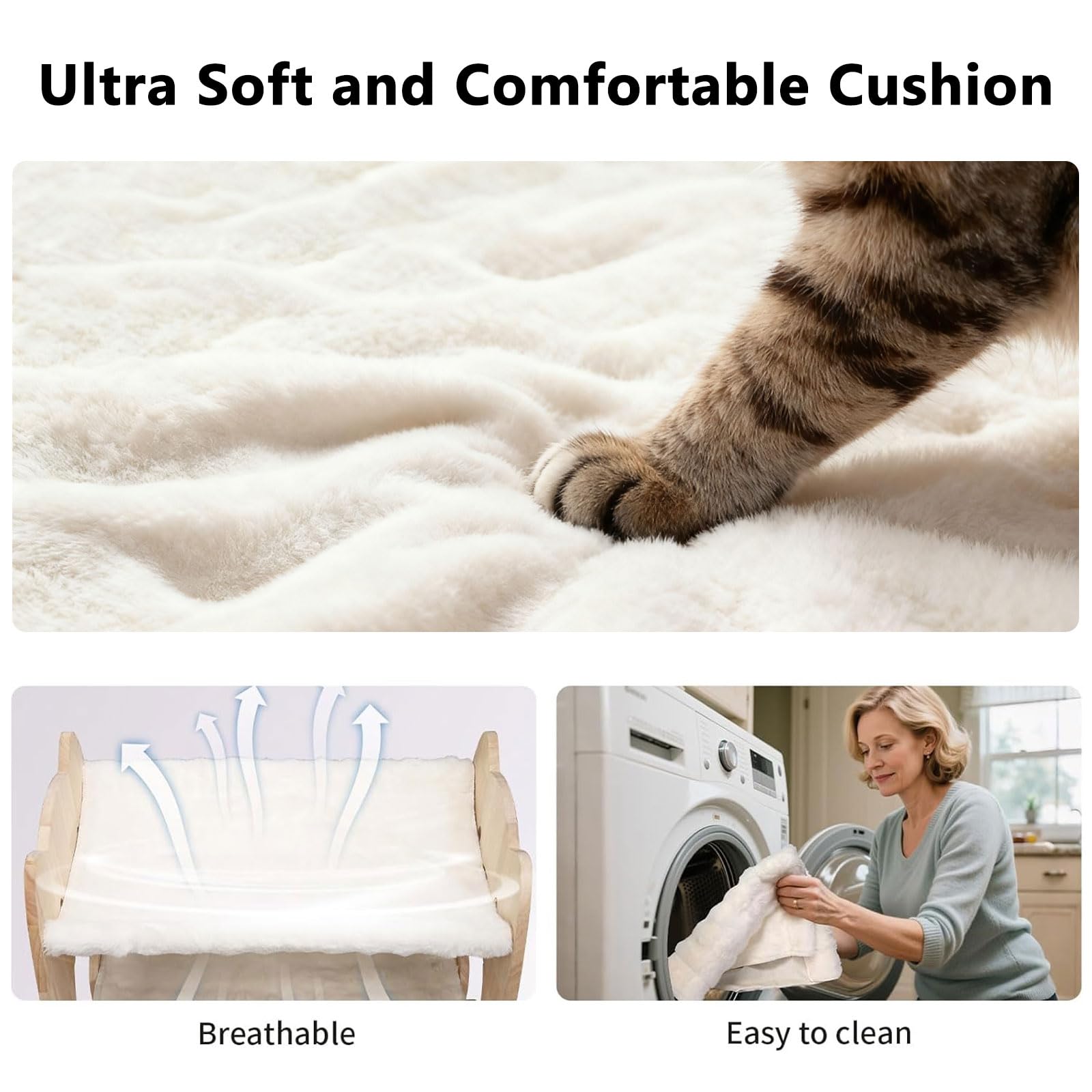 Fopeat elevated six-inch clearance protects paws from drafts