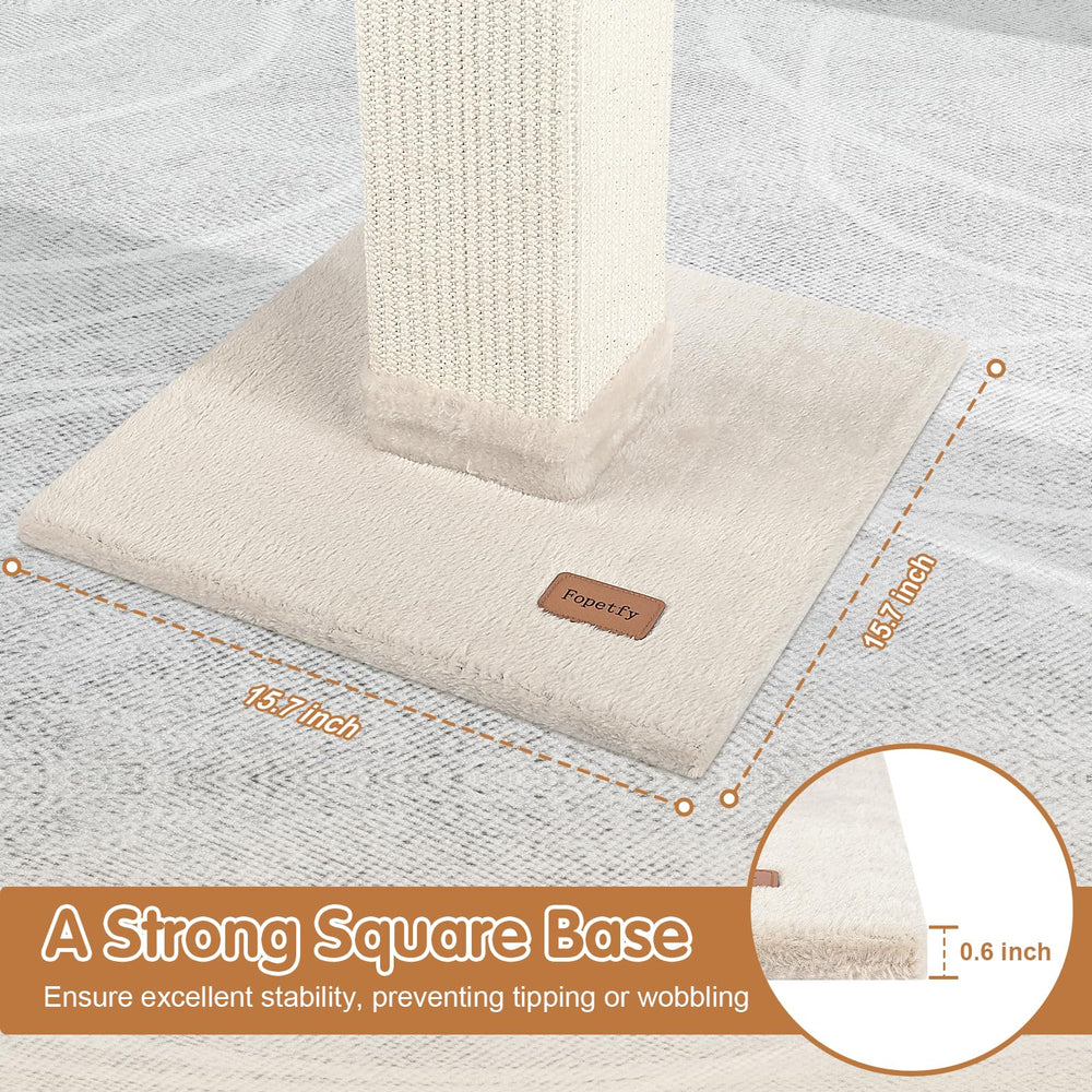 Fopetfy durable indoor cat post reinforces long-term play and exercise in busy homes