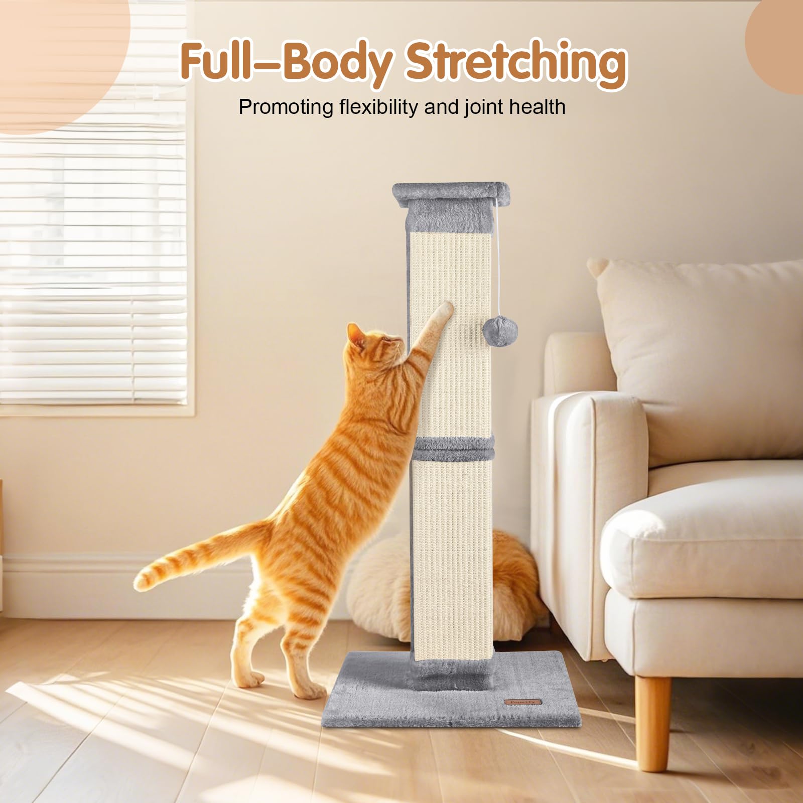 Fopetfy furniture-protection benefit reduces claw marks while keeping cats active and happy.