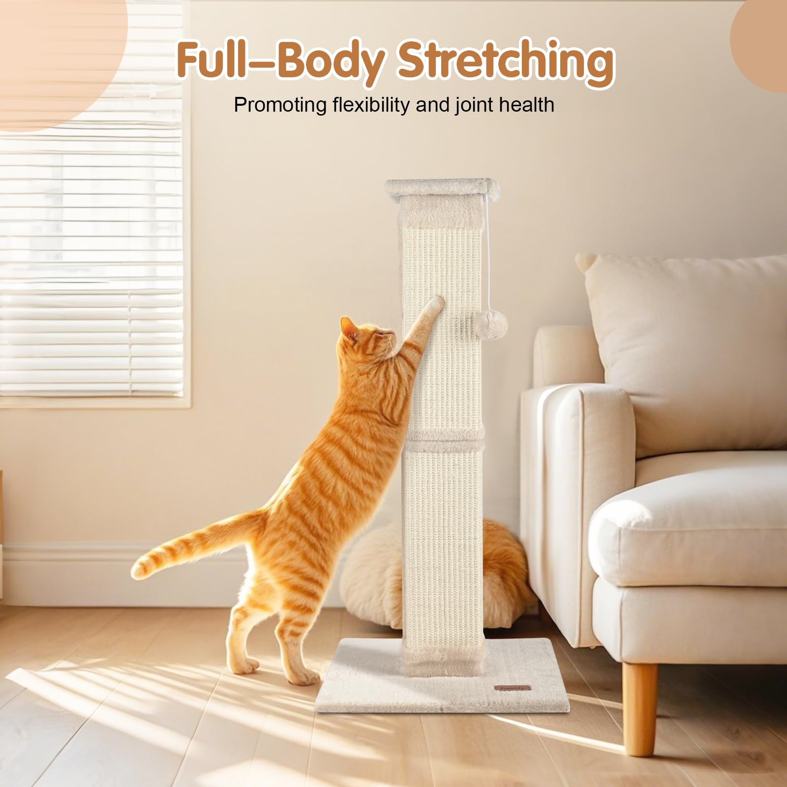 Fopetfy multi-cat friendly scratcher invites shared play while protecting furniture from claws