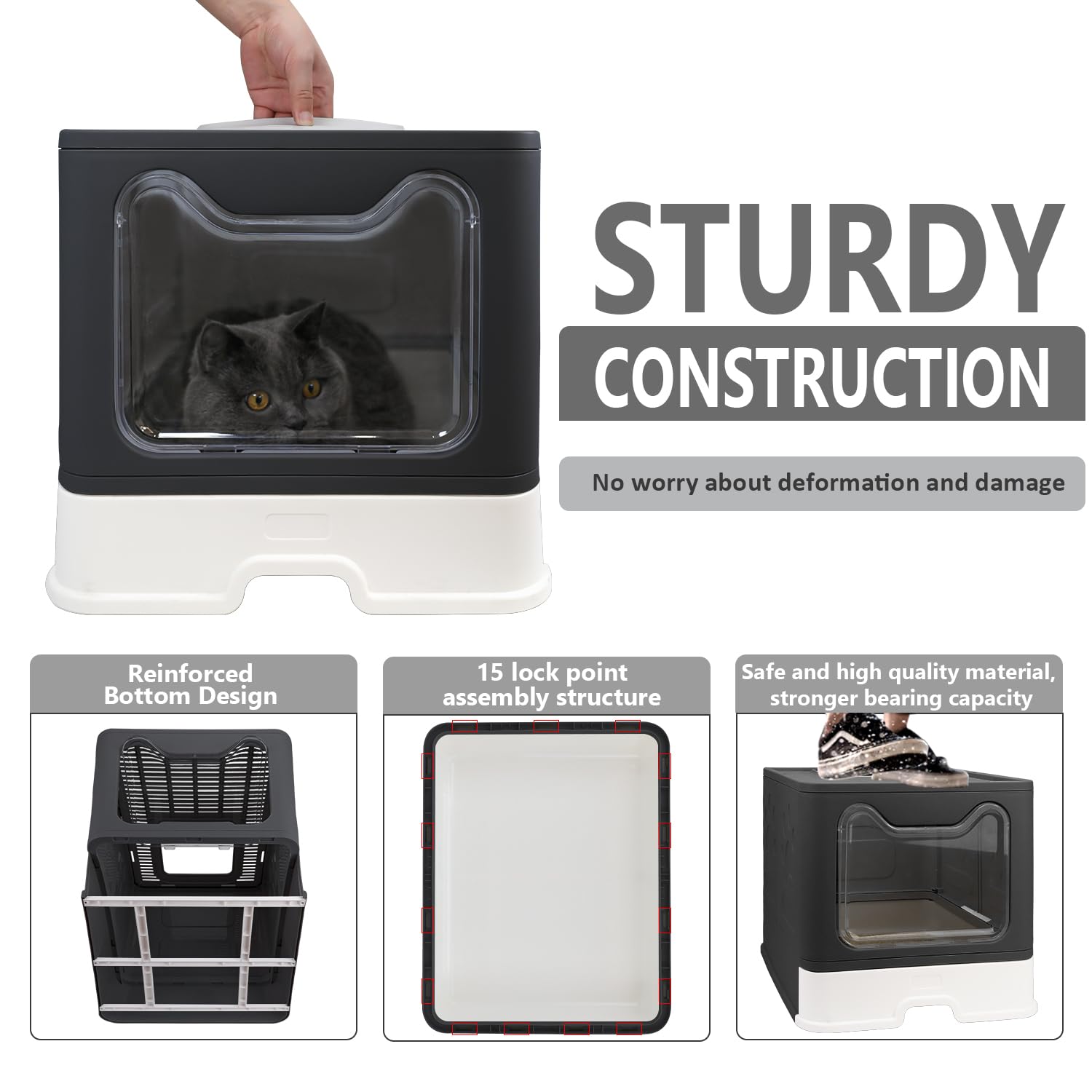 Fophop included litter scoop and 2-in-1 cleaning brush