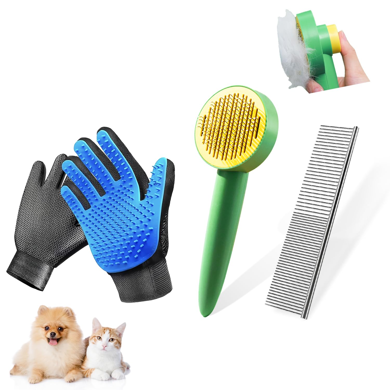 FOR-HI dog cat brush main aids gentle detangling and shedding control.