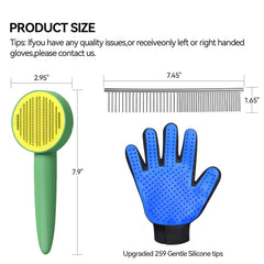 FOR-HI grooming glove pair provides soft massage and effective loose hair removal.