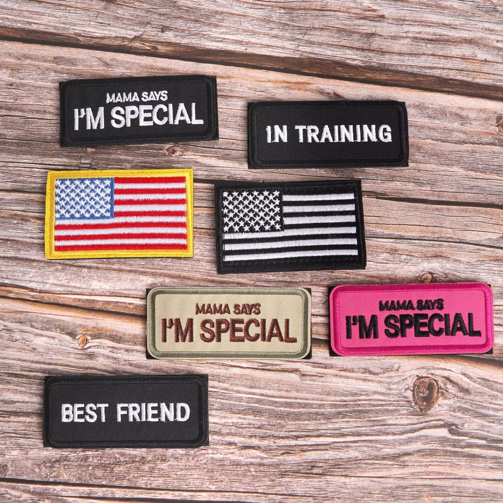 Forestpaw embroidery details ensure durability and long-lasting wear on nylon velcro