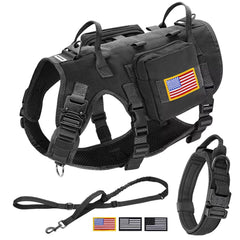 Forestpaw tactical harness front view demonstrates no-pull control for safer walks.