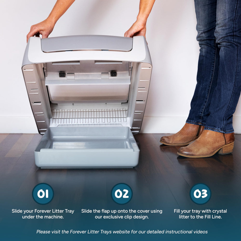 Forever Litter Tray resists odors and cleans easily between uses