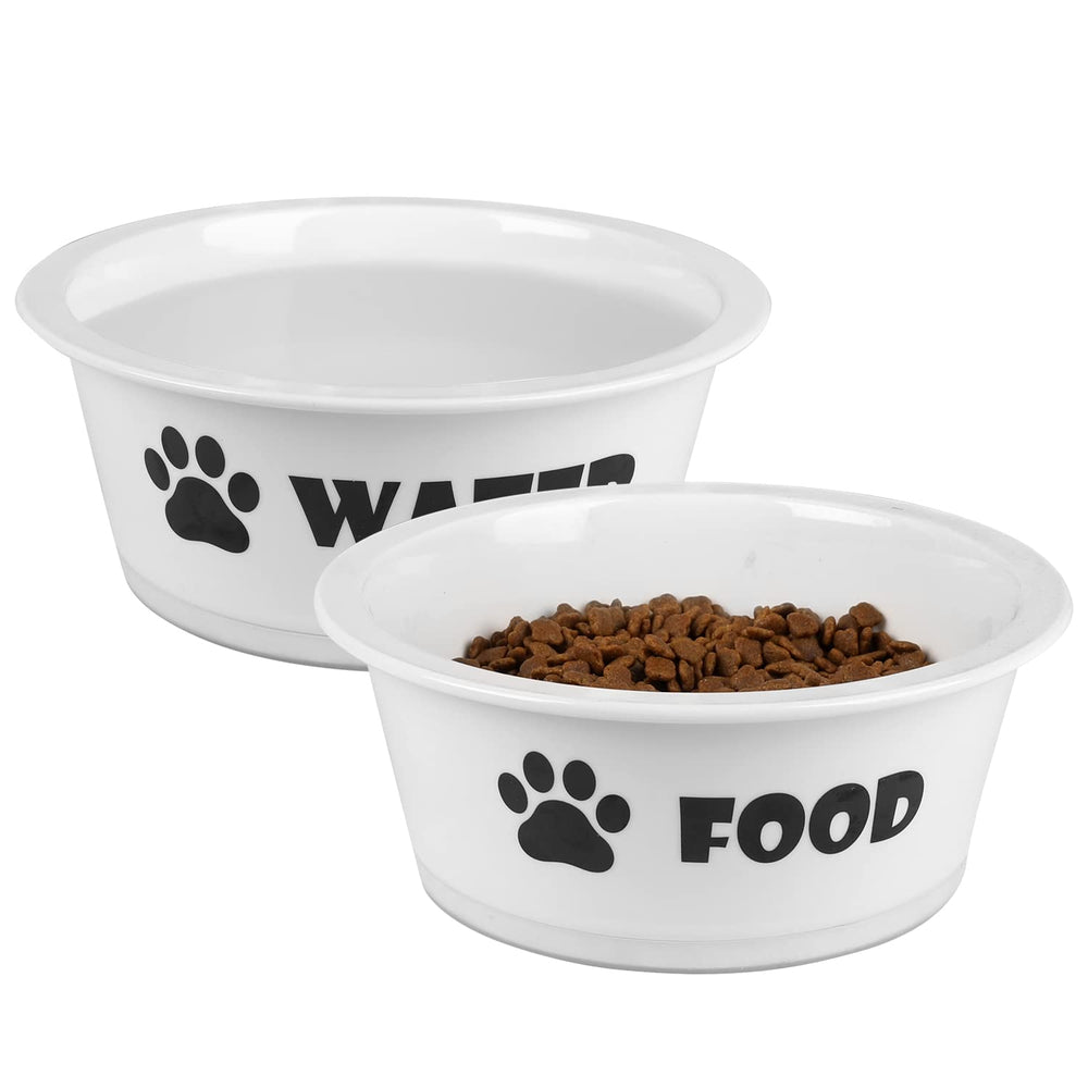 FOREYY set-two-ceramic-dog-cat-bowls provide stable dining for pets